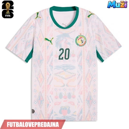 Lacne Muži Futbalové dres Senegal Habib Diallo #20 MS 2026 Krátky Rukáv - Domáci